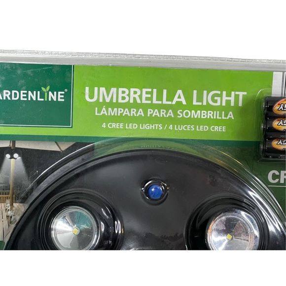 Gardenline Clamp On Umbrella Light Black 4 Led Lights - Picture 6 of 7